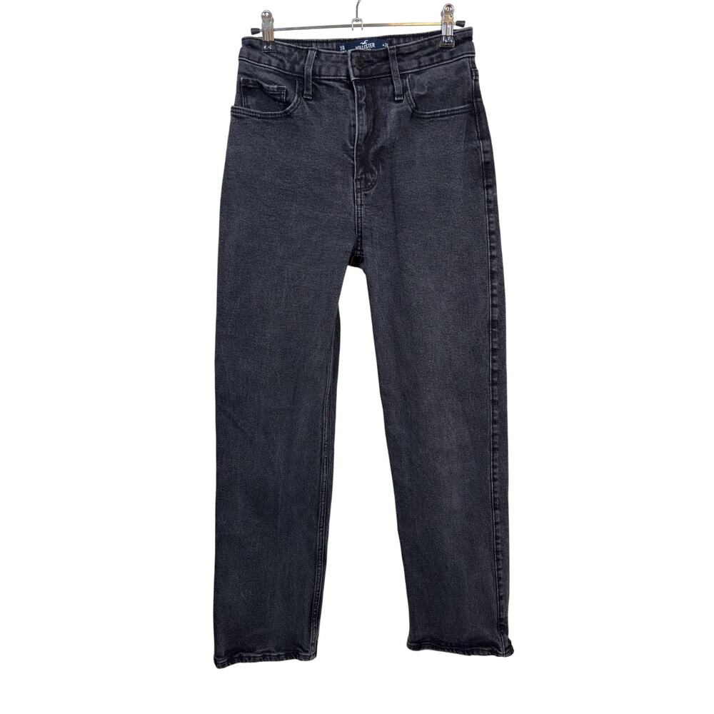 Hollister Dad Jeans Womens 3R 26 Black Ultra High Rise Straight Stretch